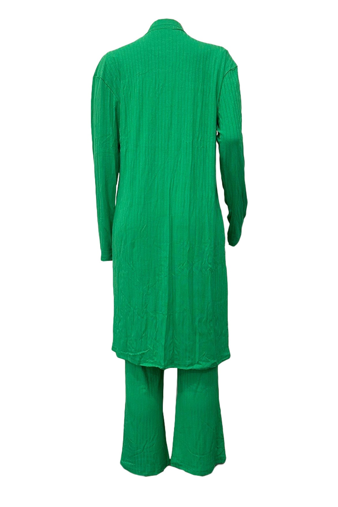 Mock Neck Rib-Knit 3-Piece Cardigan Set Lavish Daily