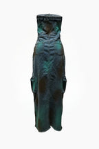 Denim Cargo Dress Lavish Daily
