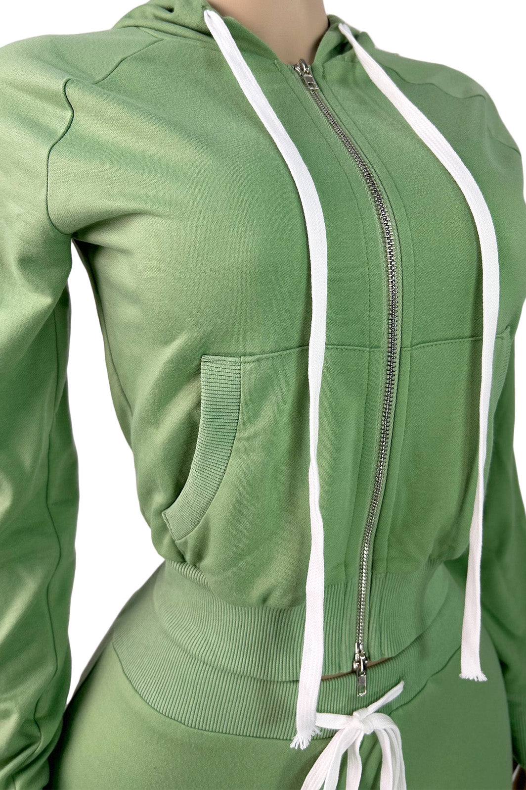 Hooded Zip Sweatshirt and Flare Pants Set Lavish Daily