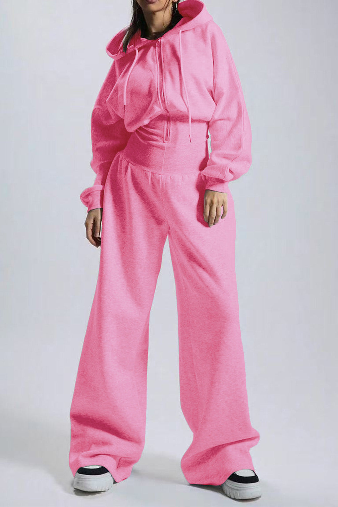 Hooded Drawstring Wide Leg Jumpsuit Lavish Daily