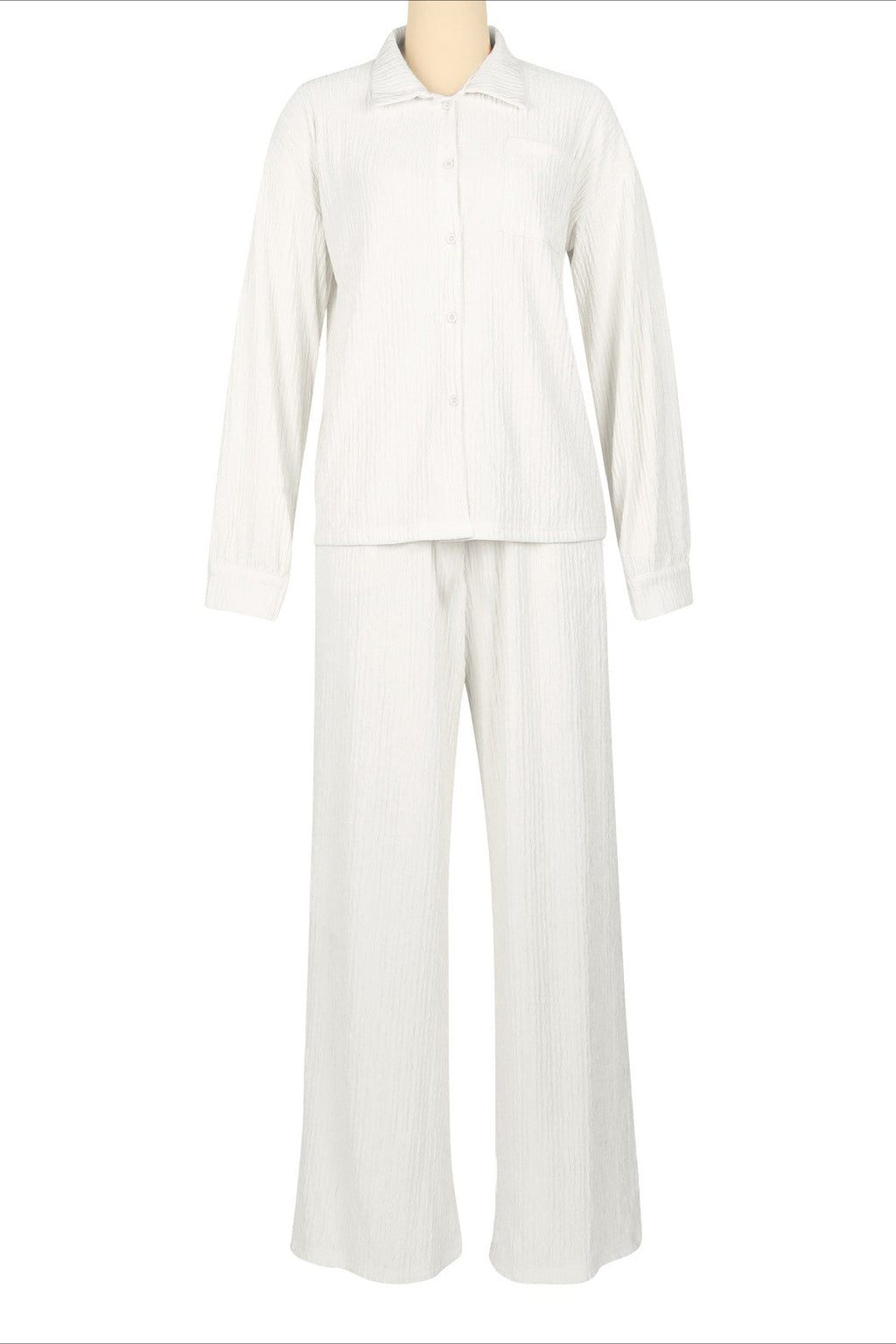 Loose Long Sleeve Top & Straight Pants Set Lavish Daily