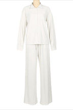 Loose Long Sleeve Top & Straight Pants Set Lavish Daily