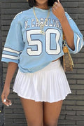 Trendy Loose Fit Letter Print Casual T-Shirt Lavish Daily