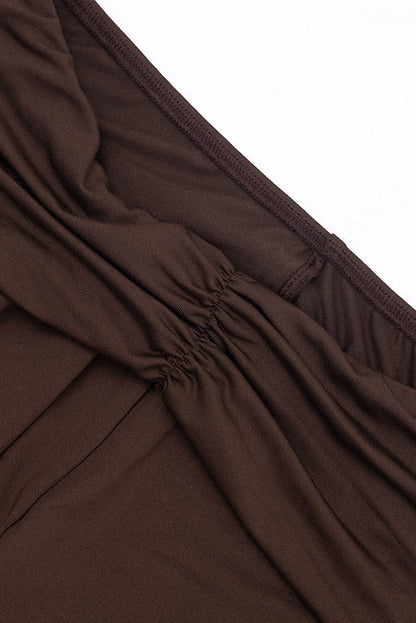 Asymmetric Draped Top & Capri Pants Set Lavish Daily