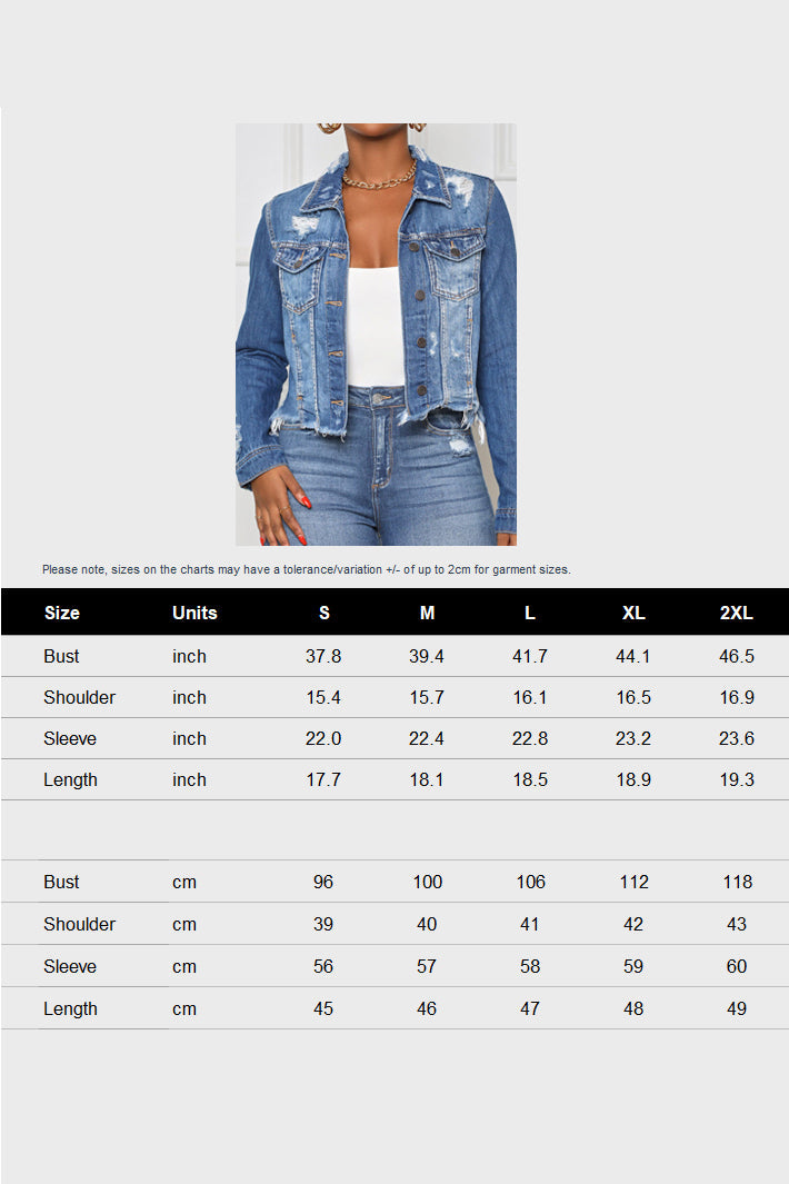 Slim Short Denim Jacket Lavish Daily