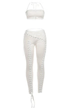 Crop Top and Lace-Up Pants 2-Piece Set Lavish Daily