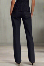 High Waist Pocket Straight Jeans Lavish Daily