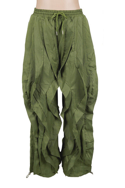 Patchwork Cargo Lantern Jogger Pants Lavish Daily
