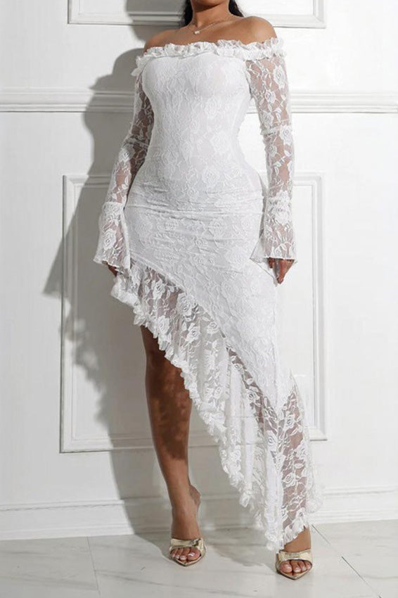 Off Shoulder Lace Dress Lavish Daily