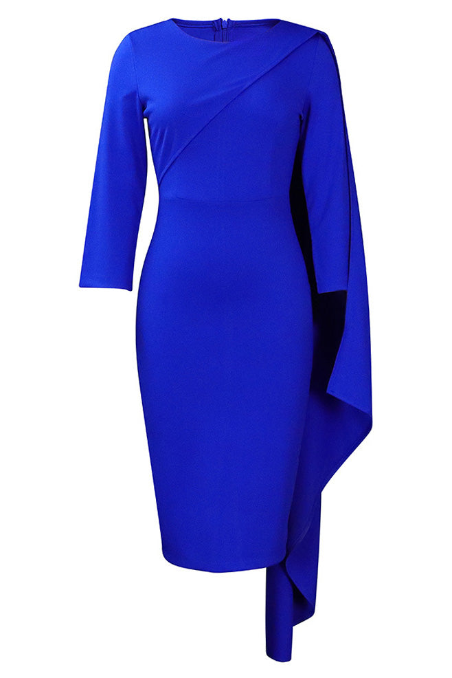 Elegant 3/4 Sleeve Cloak Bodycon Dress Lavish Daily