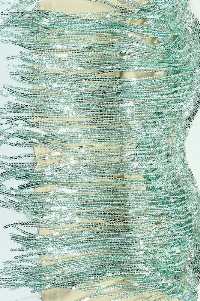 Strapless Top & Fringe Skirt Set Lavish Daily