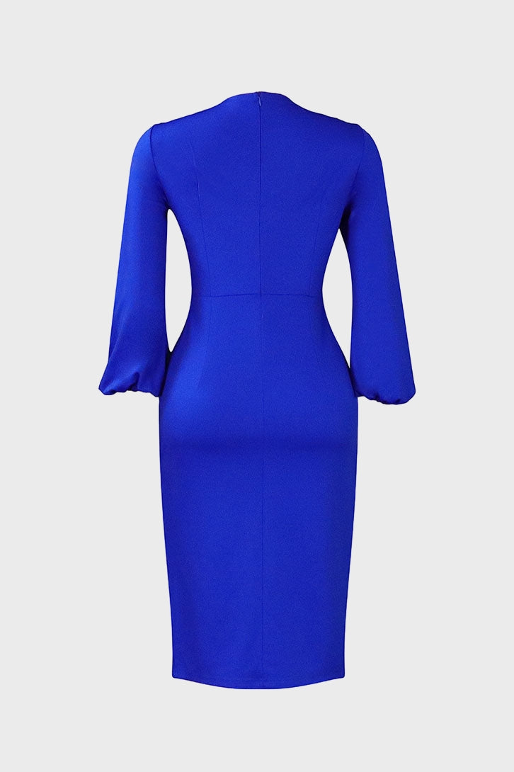 V-Neck Patchwork One-Step Skirt Dress Lavish Daily