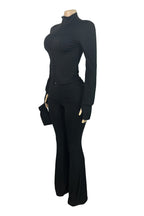Sherpa Lined Foldover Waist Flare Pants Set Lavish Daily