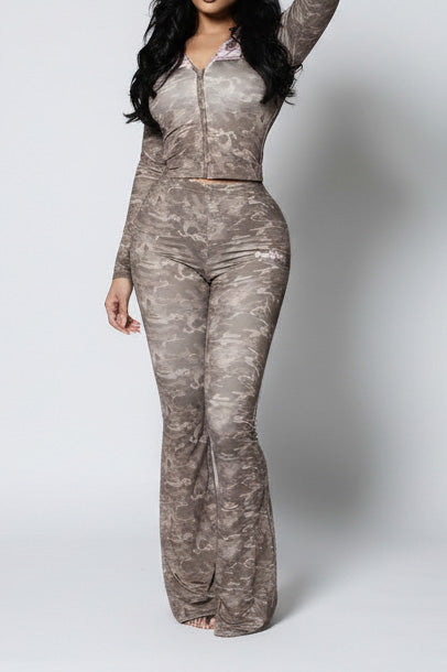 Trendy Print Leopard Bodycon Two Piece Set LavishDaily