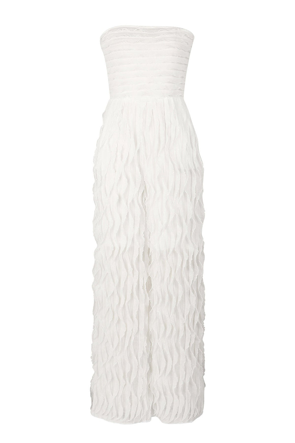 Ruched Strapless Jumpsuit Lavish Daily