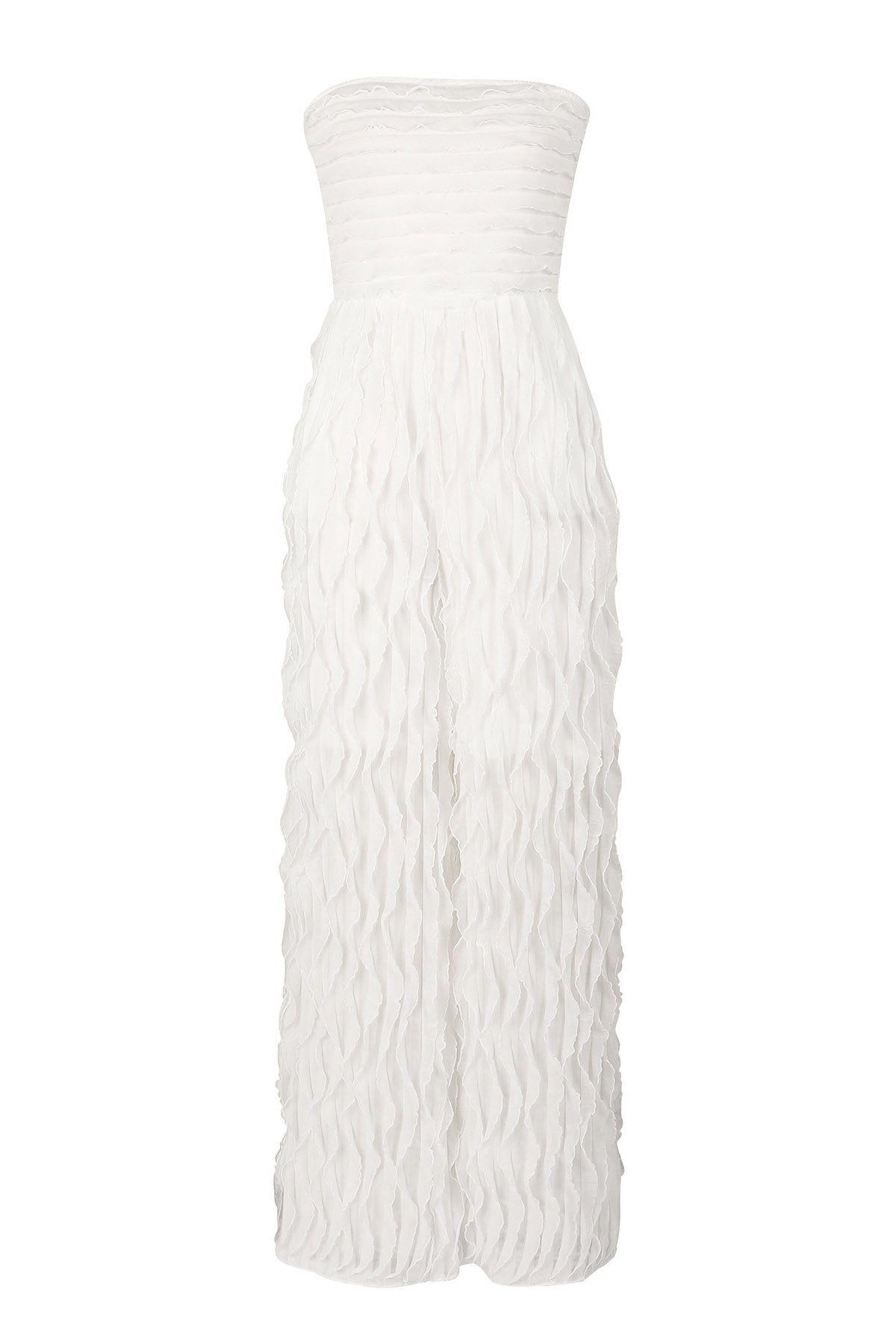 Ruched Strapless Jumpsuit Lavish Daily