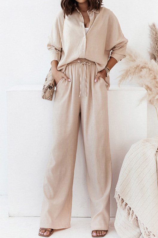 Elegant Ruffle Shirt And Pants Set Lavish Daily