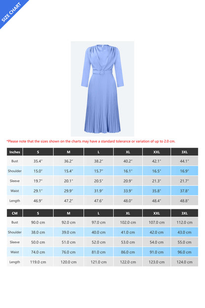 Elegant Pleated Career Solid Dress Lavish Daily