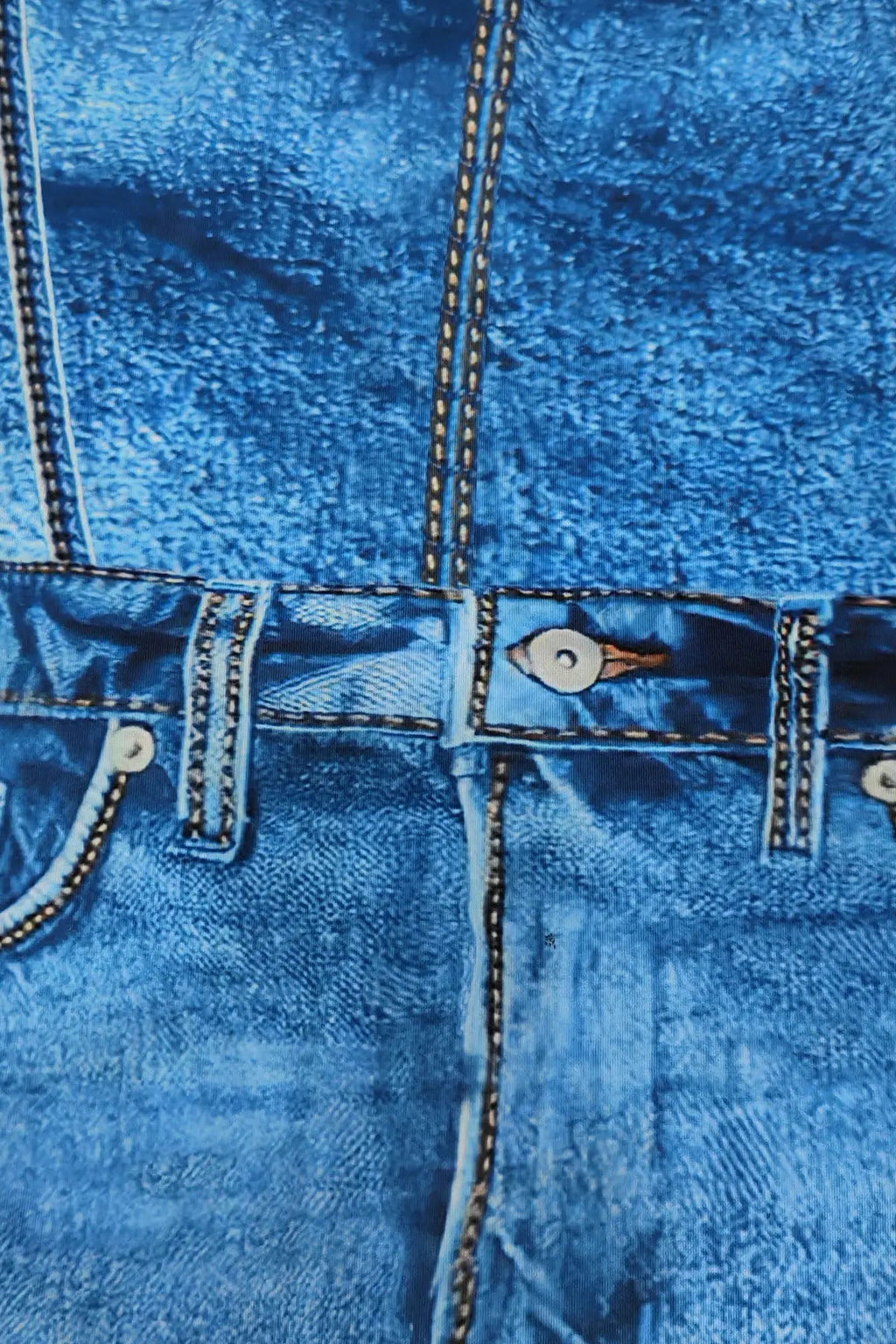 Denim Print Midi Dress Lavish Daily