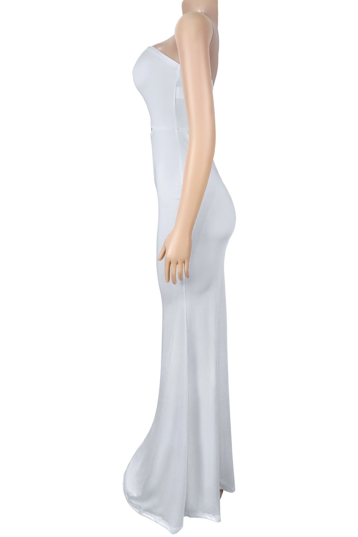 Strapless Hardware Cutout Maxi Dress Lavish Daily