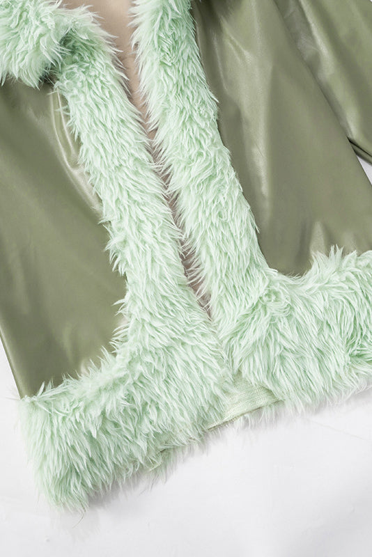 Faux Leather Jacket & Skirt Set Lavish Daily