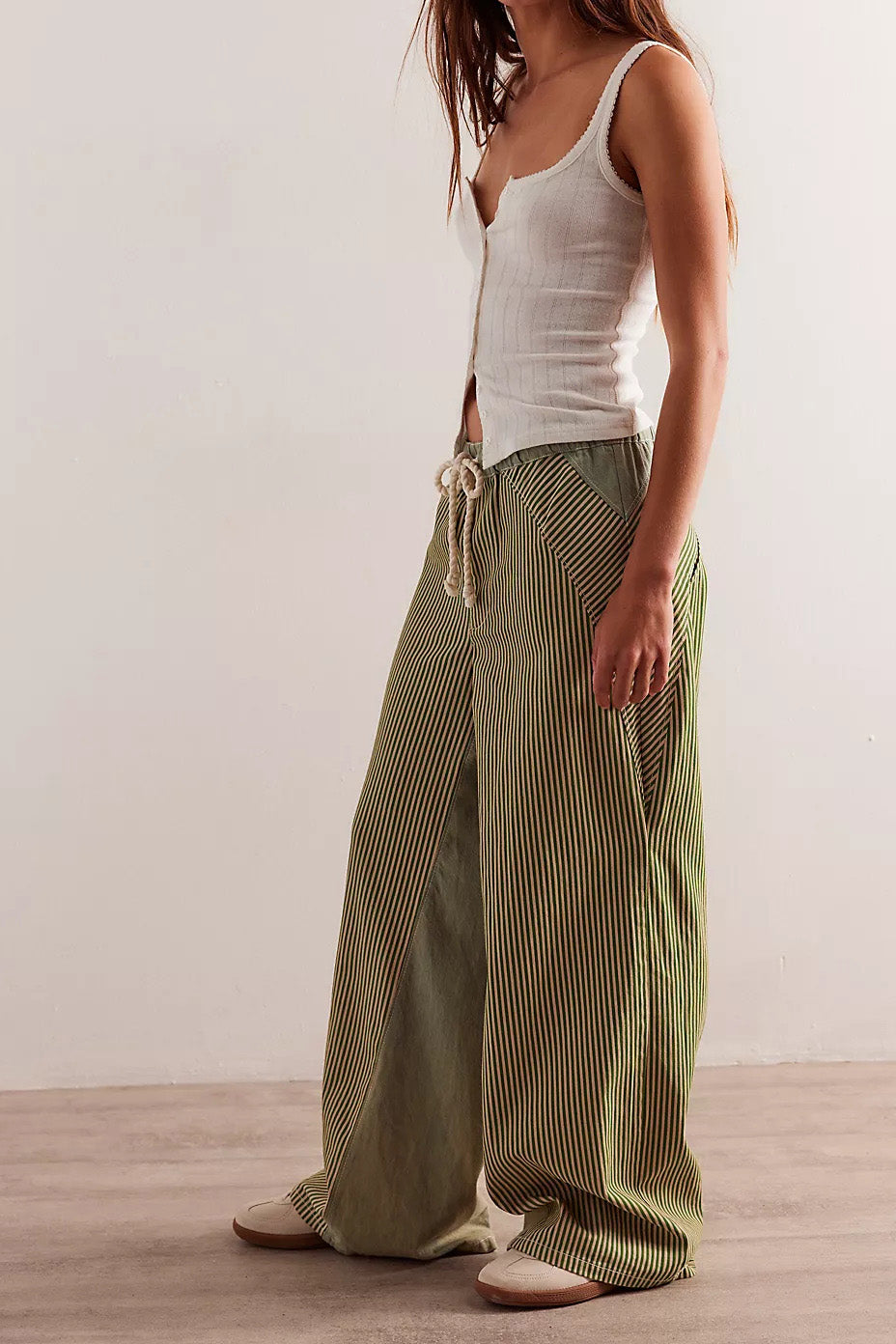Casual Colorblock Loose Straight Pants Lavish Daily