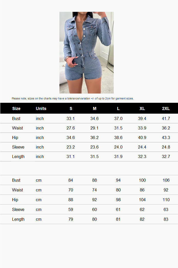 Denim Romper Lavish Daily