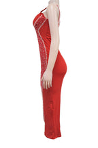 Rhinestone Cami Midi Dress Lavish Daily