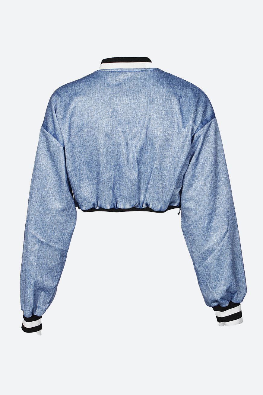 Printed Short Long Sleeve Casual Jacket Lavish Daily