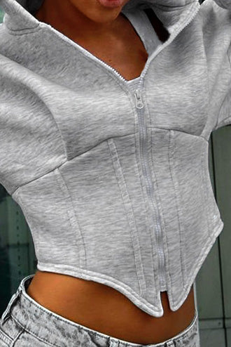 Sculpted Fit Midriff Hoodie Lavish Daily