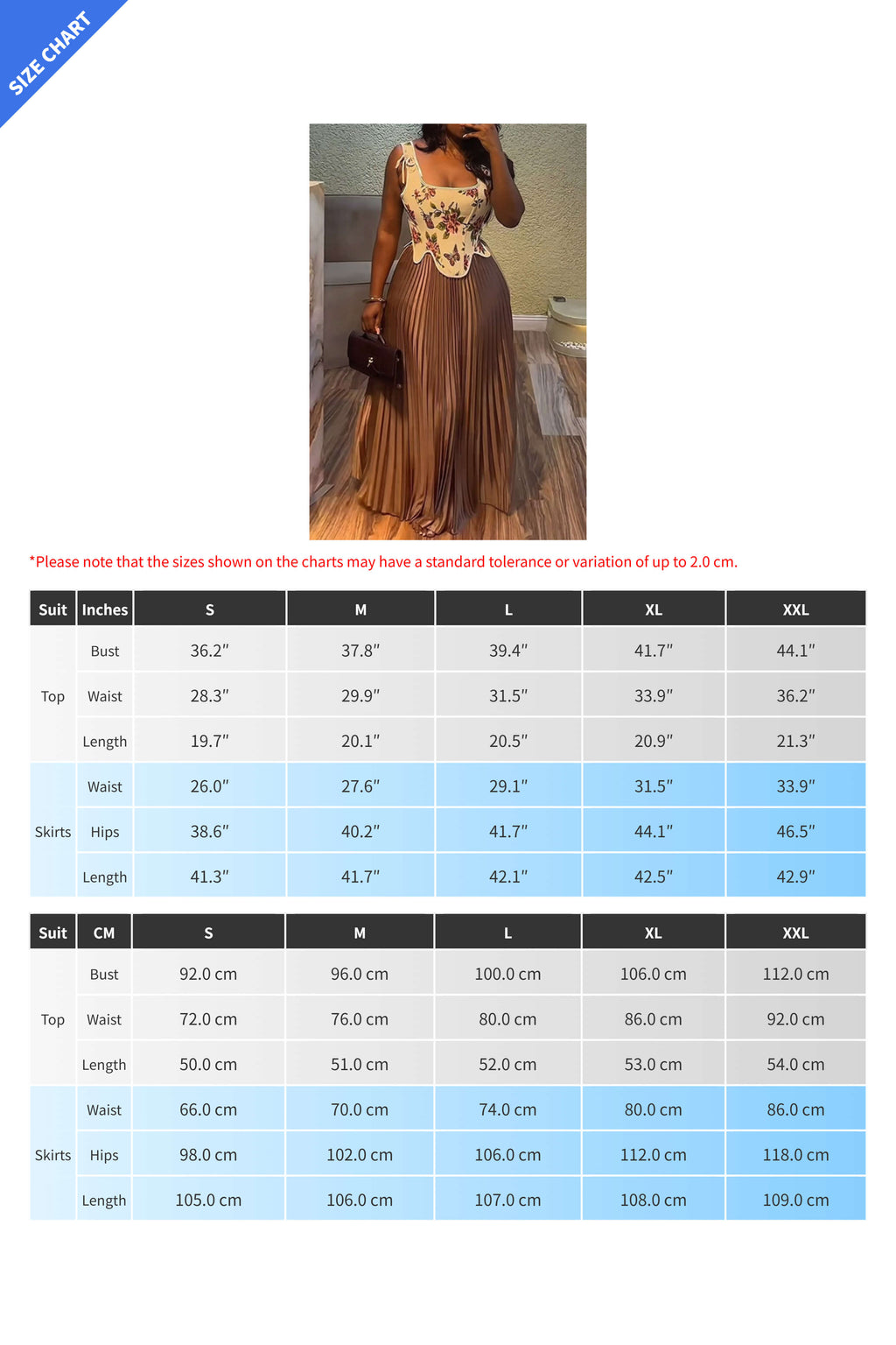 Printed Crop Tank with High Waist Pleated Skirt Lavish Daily