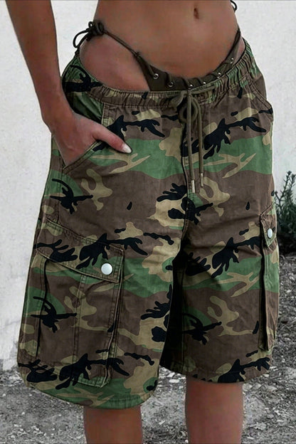 Baggy Drawstring Cargo Shorts LavishDaily