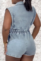 Denim Romper Lavish Daily