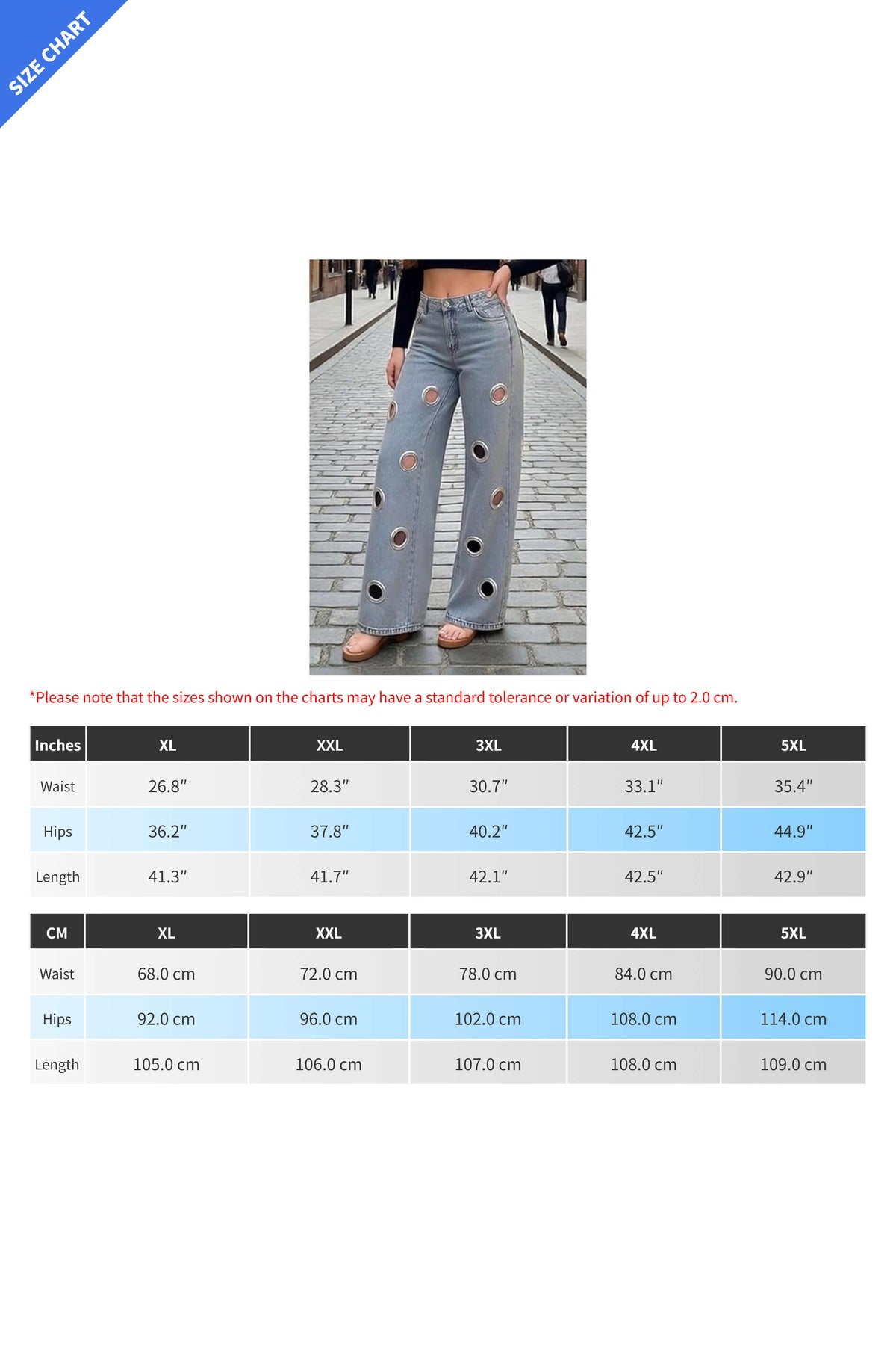 Oversized Grommet Cutout Wide Leg Jeans Lavish Daily