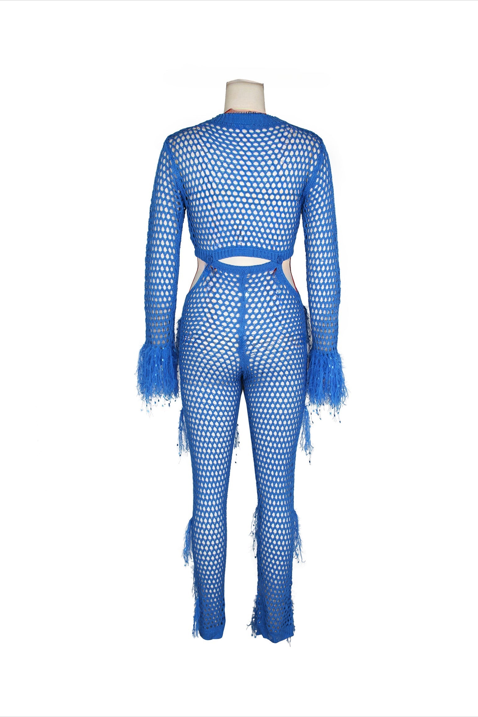 Knitting Hollow Sequin Jumpsuits Lavish Daily