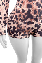 Leopard Gloved Romper Lavish Daily
