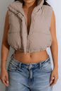 Cropped Puffer Vest Lavish Daily