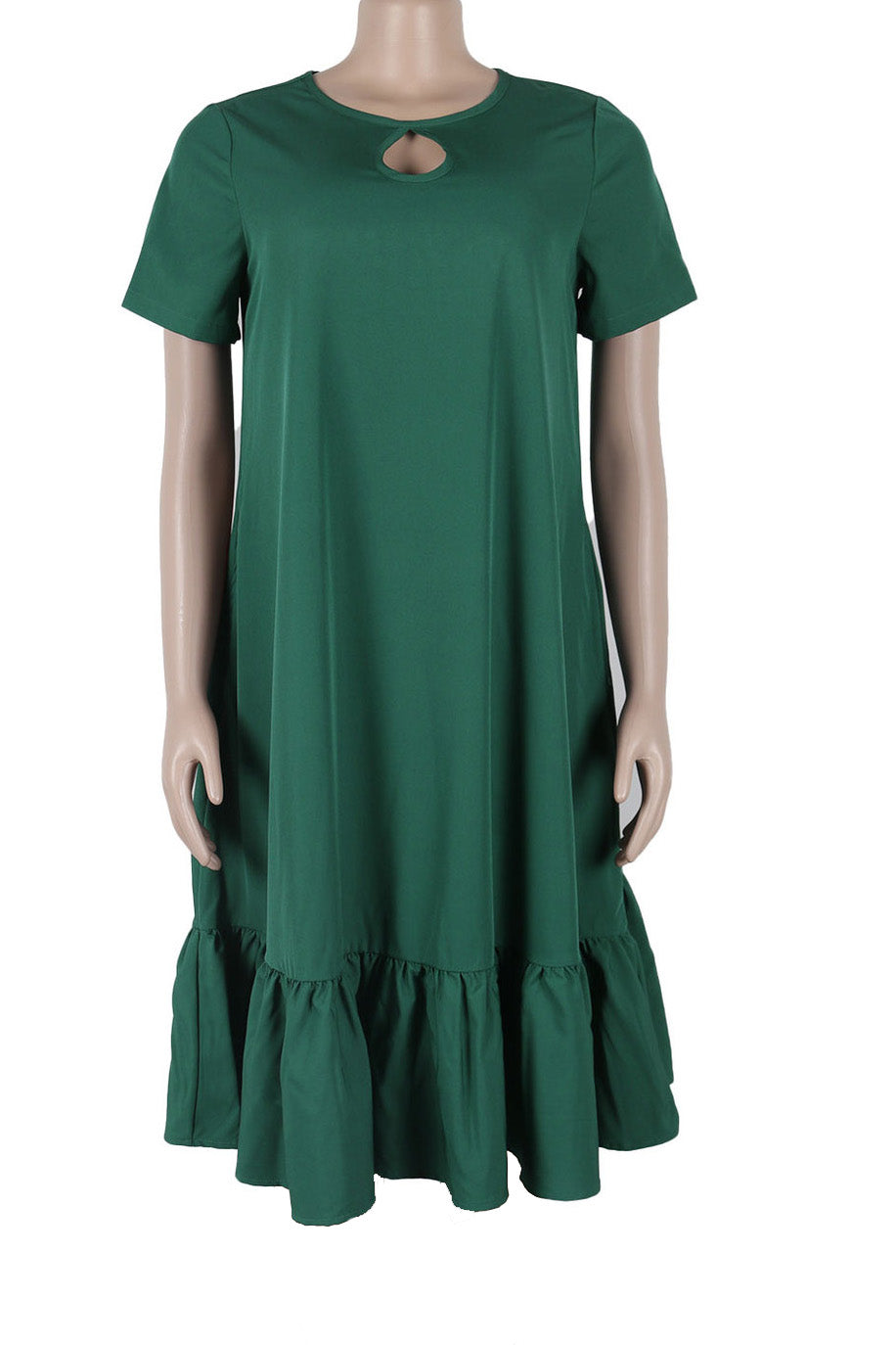 Plus Size Ruffle Hem Loose Dress Lavish Daily