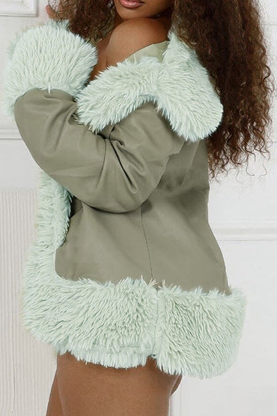 Faux Leather Jacket & Skirt Set Lavish Daily