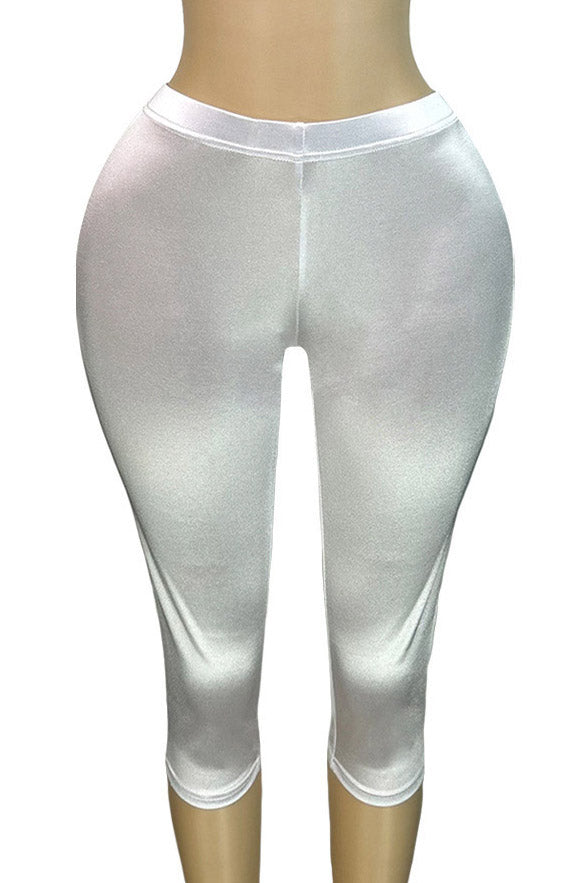 Stretch Satin Capri Pants Lavish Daily