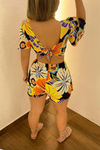 Printed Romper Dress Lavish Daily
