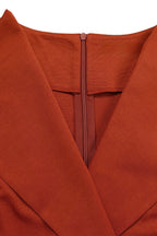 3/4 Sleeve Belted Sheath Work Dress Lavish Daily