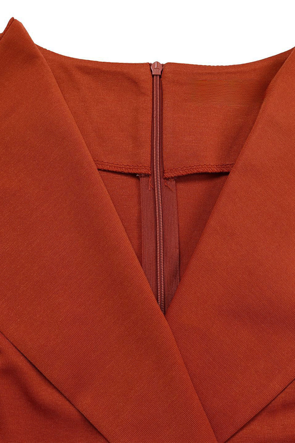 3/4 Sleeve Belted Sheath Work Dress Lavish Daily