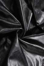 Faux Leather Notched Lapel Jacket Lavish Daily