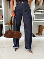 High-Waisted Wide-Leg Washed Jeans Lavish Daily