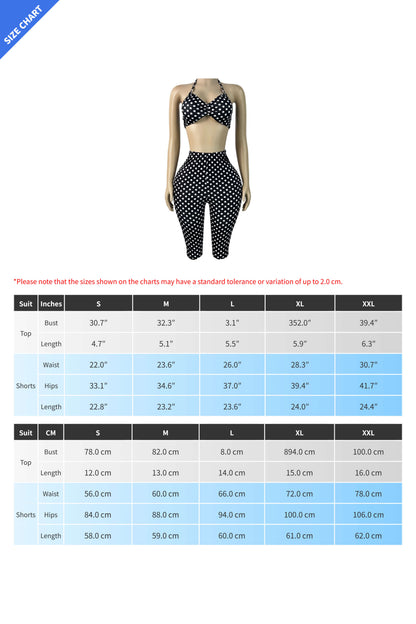 Retro Polka Dot 2-Piece Capri Set Lavish Daily