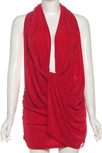 Deep V Halter Backless Bodycon Mini Dress LavishDaily