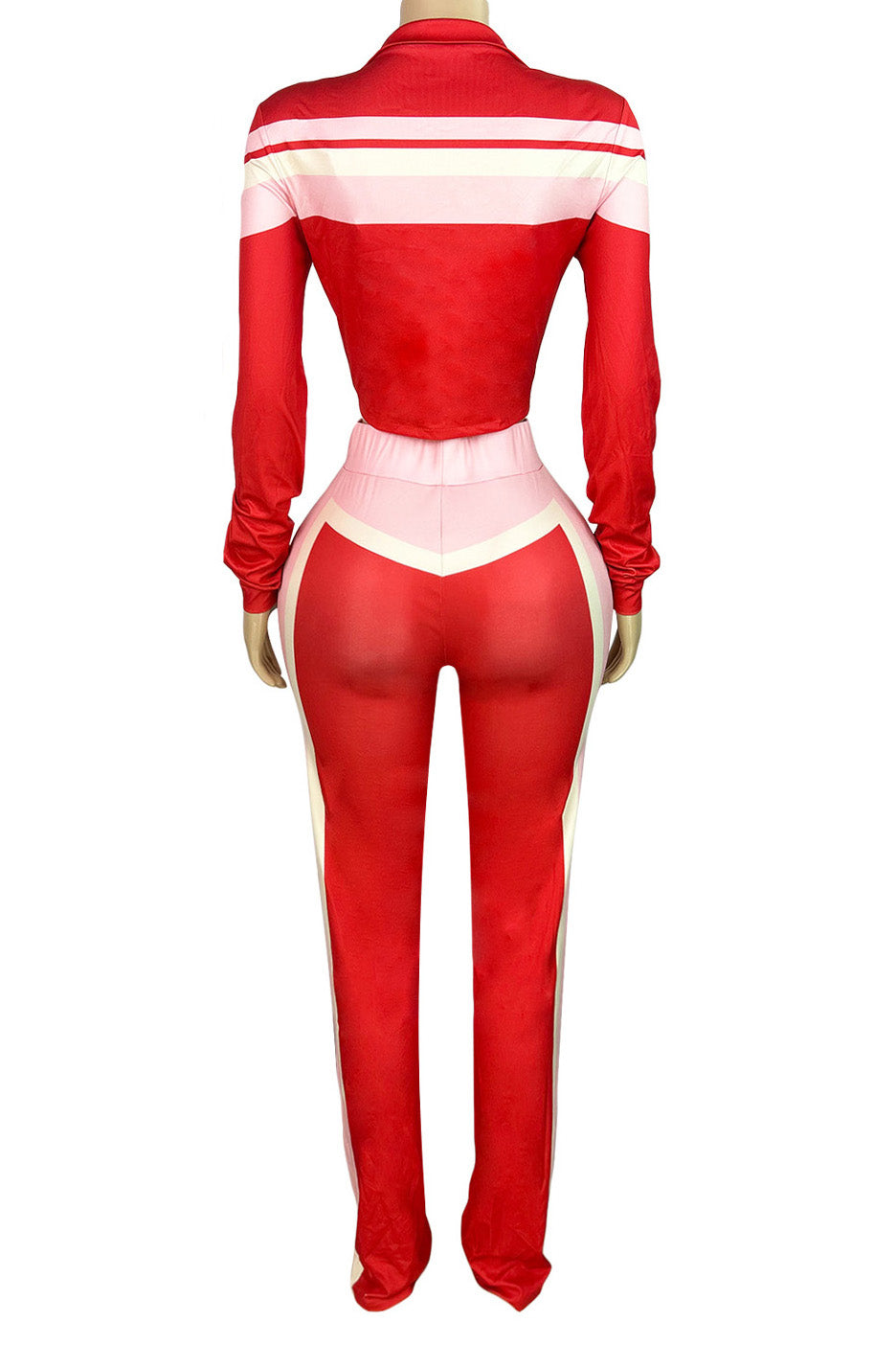 Printed Front-Tie Top and Long Pants Set Lavish Daily