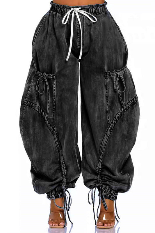 Denim Pocket Cargo Jeans Lavish Daily