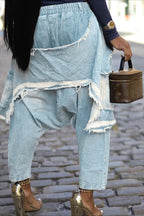 Vintage Ripped Harem Fit Denim Pants Lavish Daily
